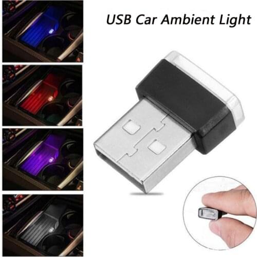 7 Colors Mini USB Light LED Modeling Light Car Ambient Light Neon Interior Light Car Interior Jewelry Decorative Light Car Goods