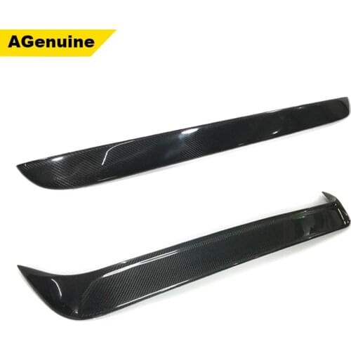 2 style high polish back window shelter real carbon fiber roof spoiler lip wing for Mercedes-Benz C class W205