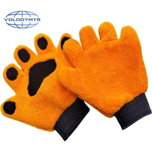 Volodymyr Waterproof Car Wash Microfiber Chenille Gloves Detailing Mitt Car Cleaning Brush Auto Care Double-faced Thick Glove