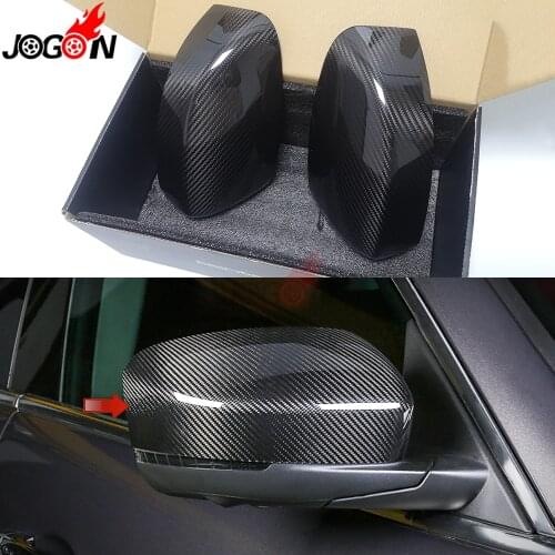 Carbon Fiber For Maserati Levante SUV 2017 2018 2019 Car Side Wing Rear view Mirror Caps Cover Adhesive Shell