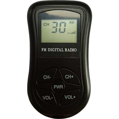 LCD Display Personal Mini Digital FM Radio with Earphone Lanyard Portable Digital FM Radio continuous be used for 50 - 60 hours
