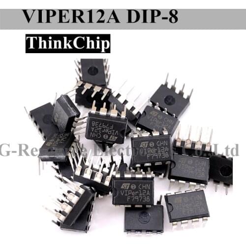 10 pcs) VIPER12A DIP-8 VIPER12 DIP 12A DIP-8 LOW POWER OFF LINE SMPS PRIMARY SWITCHER