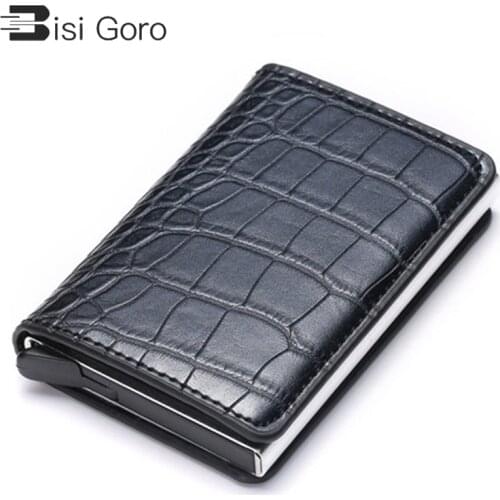 2021 Dropshipping Man Women Smart Wallet Business Card Holder Hasp Rfid Wallet Aluminum Metal Credit Business Mini Card Wallet