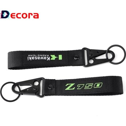 3D Embroidered Badge Motorcycle Keychain For Kawasaki Z750 Z750S Z750R Z 750 S/R Ninja Models Key Ring Keyring Accessories