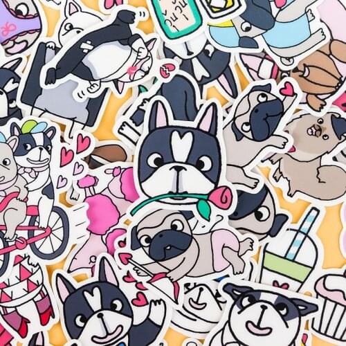 40pcs dog animal Sticker for Luggage Skateboard Phone Laptop Moto Bicycle Wall Guitar/DIY Scrapbooking Fashion Waterproof Kid