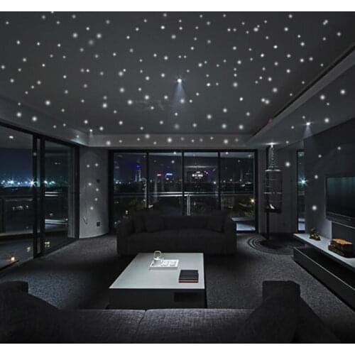 407pcs Glow in the Round Dot Dark Star Stickers Luminous Vinyl Wall Stickers Like Star In The Night Romantic Party Birthday