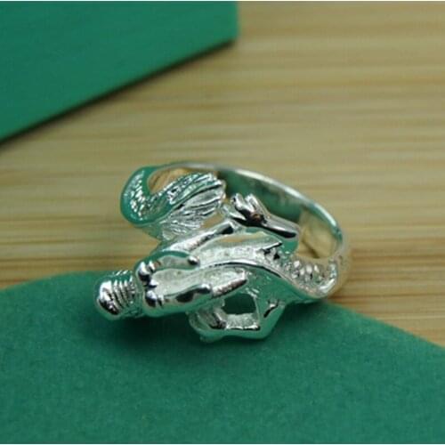 BABYLLNT 925 Sterling Silver Open Dragon Ring For Women Men Wedding Engagement Party Fashion Charm Jewelry Gift