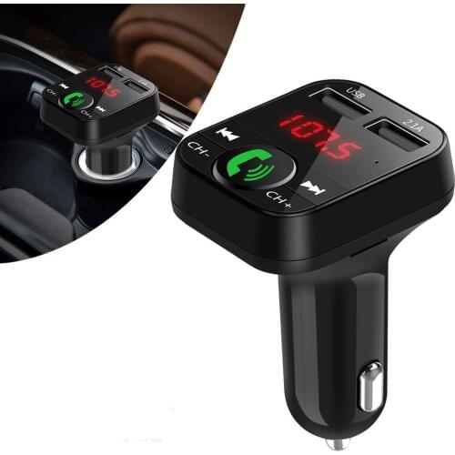 Bluetooth Wireless Car kit Handfree LCD FM Transmitter Dual USB Car Charger 2.1A MP3 Music TF Card U disk AUX Player