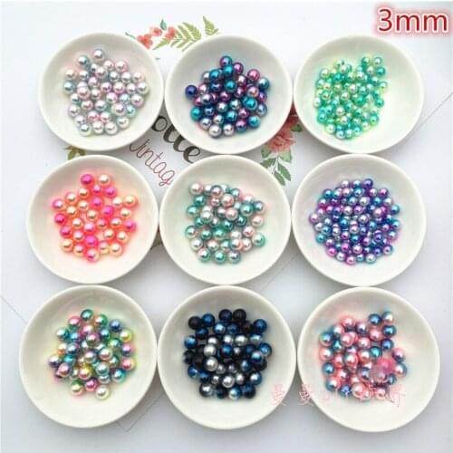 288Pcs Size 3mm Multicolor Plastic ABS Loose Pearl Beads For Scrapbook DIY Jewelry Handmade Craft Making