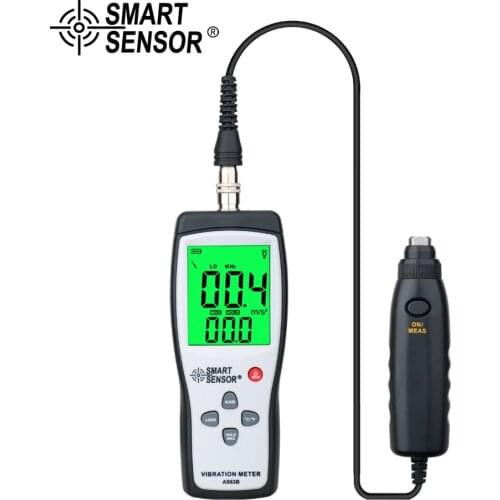 Digital Vibration Meter 0.1~199.9m/s High Precision Probe Type Detached Handheld Vibration Detector Tester Gauge Analyzer AS63B