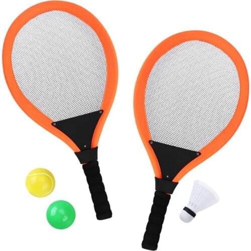 Kids Badminton Tennis Racket Outdoor Sport Toy Light Weight Racket with 3 Balls Random Color