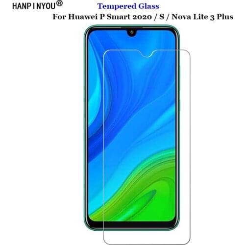 For Huawei P Smart 2020 / PSmart S Tempered Glass 9H 2.5D Premium Screen Protector Film For Huawei Nova Lite 3 Lite3 Plus 6.21"
