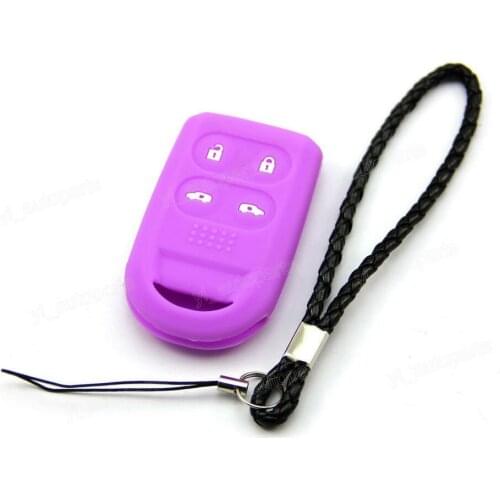 Purple Silicone Case Cover Holder Fit For Honda Remote Smart Key 4 Buttons ODDY4PU OUCG8D-399H-A
