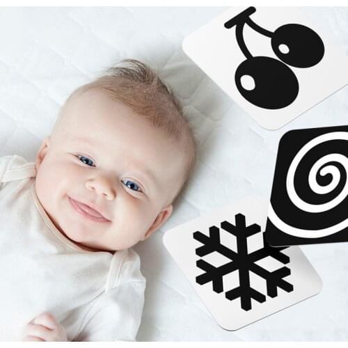 Montessori Toys Sensory Toys Baby High Contrast Color Flash Cards For 0-3 Months Baby Stimulation Cards Juguetes G1042H