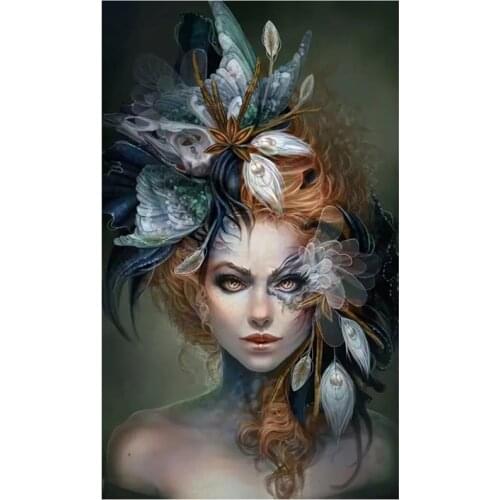 New Arrivals 5D DIY Full Round Diamond Painting Girl & Flowers Cross Stitch 3D Embroidery Rhinestone Mosaic Home Decor Gift Y424