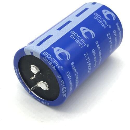 GDCPH Farad Capacitor 2.7V 500F 35*60MM Super Capacitors Through Hole General Purpose 2.7V500F Capacitor Two Feet / Four Feet