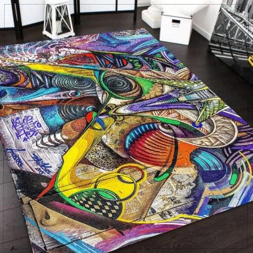 Graffiti Carpet 5, Patterned Non Slip Floor Carpet Modern Carpet, 3d Print Carpet, Teens Rug, design Rug