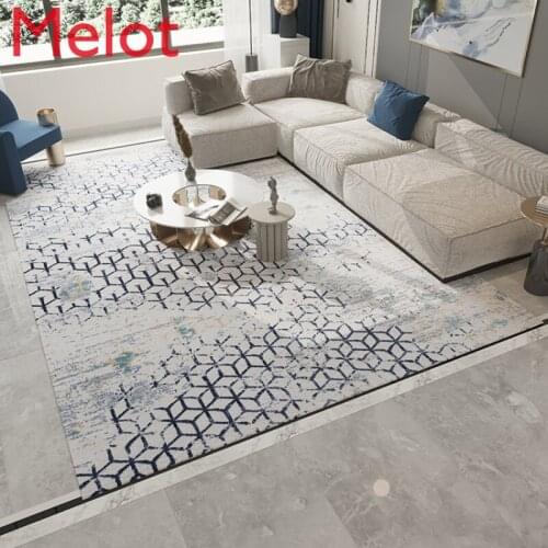 Carpet Morandi Nordic Living Room Carpet Modern Light Luxury Tea Table Cloth Bedroom Blanket Blue
