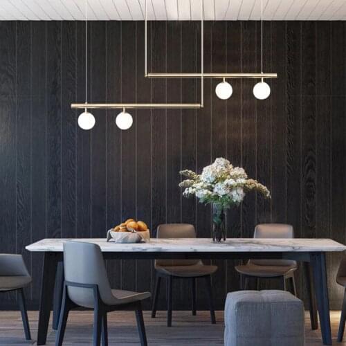 Postmodern Creative Restaurant Glass Ball Pendant Lamps Art Coffee Shop Living Room Long Pipe Pendant Lights