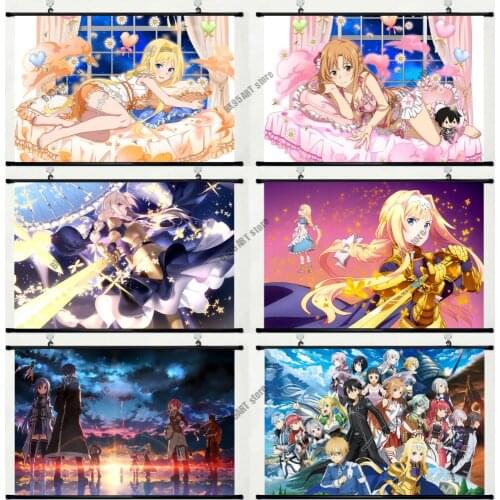Sword Art Online Anime Poster Canvas Painting Wall Art Prints Posters Room Decor Pictures for Bedroom Kids Home Decoration