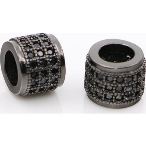 Mestylish 8mm 4pcs/Lot Micro Pave White Zircon Copper Spacer DIY Round Bead Bracelet High Quality Jewelry Accessories