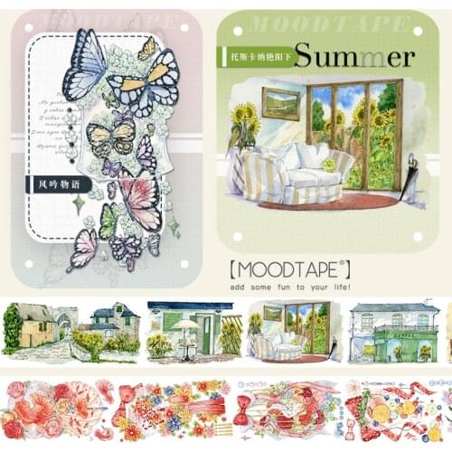Moodtape washi tape PET background sticker pack Scrapbooking Album diy handmade decoration sticker masking tape646647448308