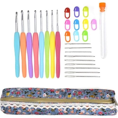 8/14Pcs Crochet Hooks Set Knitting Needles DIY Stitching Sweater Weave Knitting Tools Demostic Sewing Accessories