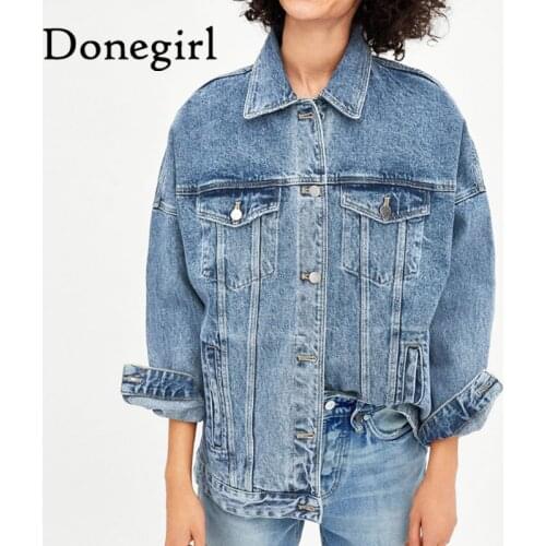 New Jeans Jacket For Women Loose Casual Blue Women Coats Female Cowboy Outwear Denim Feminine Chaqueta Mujer Jean Coat Spring