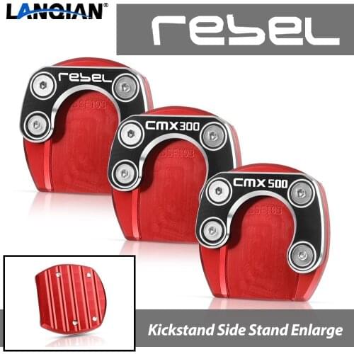For Honda Rebel CMX300 CMX500 Rebel CMX 300 500 2017 2018 2019 2021 Motorcycle Foot Side Stand Pad Plate Kickstand Enlarger