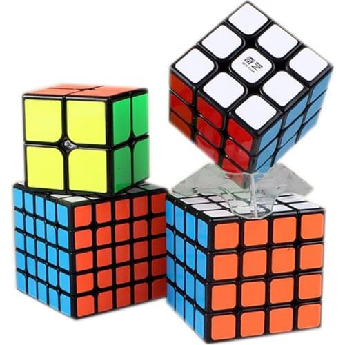 Qiyi Black Megaminx Skew Mastermorphix Pyramid Maple Magic Cube 2x2 3x3 4x4 5x5 Stickerless Speed Puzzle Toys for Adults Cubo