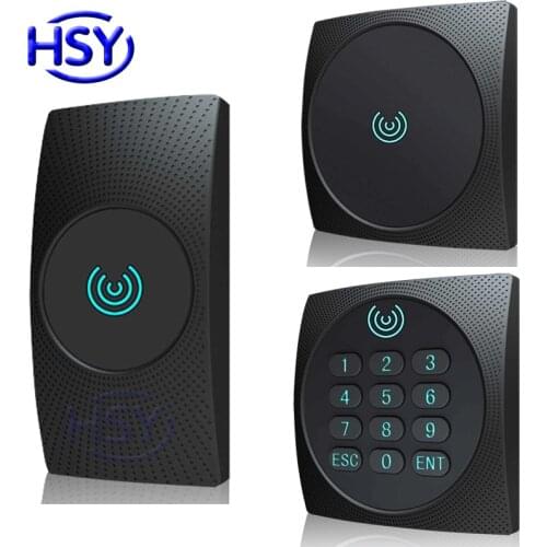 HSY 125Khz RFID Proximity EM ID Card Reader Waterproof Access Control Wiegand26 Keyfob Tag Cards Keypad Readers