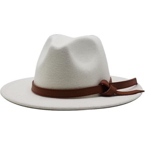 Seioum Autumn winter wool mens fedoras womens felt hat Ladies sombrero jazz Male bowler hat outdoor vintage top hats