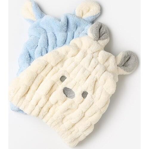 Coral velvet dry hair cap Baotou wipe towel cute absorbent female dry hair towel hair quick dry