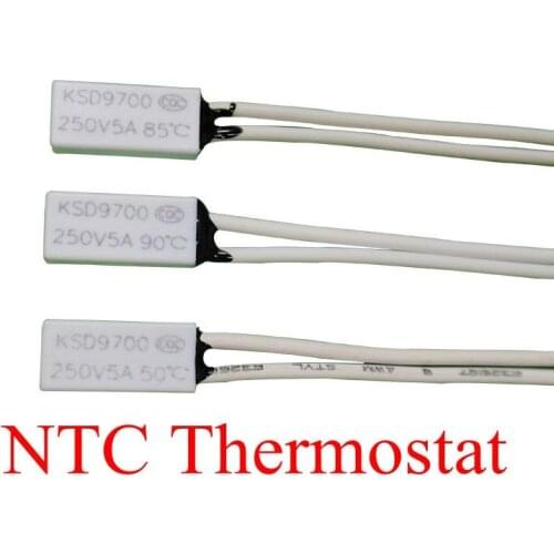 100PCS Thermostat KSD9700/TB05 40C-150C 130C 140C 150C 15*7*3.5 Bimetal Disc Temperature Switch Thermal Protector degree