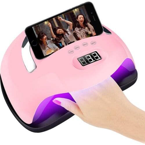 BLUEQUE 168W UV LED Lamp For Nails DryerIce Lamp For Manicure Gel Nail Lamp Drying Lamp For Gel Varnish mobile phone holder