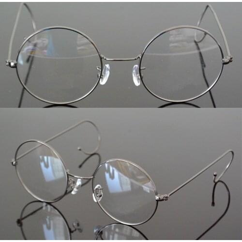 52mm oversize Vintage Round Antique Wire Rim Metal Reading Glasses Full Rim +125 +175 +200 +225 +250 +275 +375 +400 +425 +600