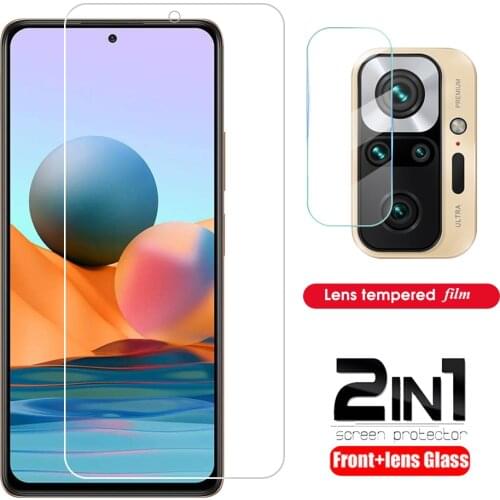 2in1 Screen Protector Glass For Xiaomi Redmi Note 10 Pro Camera Tempered Glass For Redmi Note 10 Pro Max 10 s 4G Back Lens Film