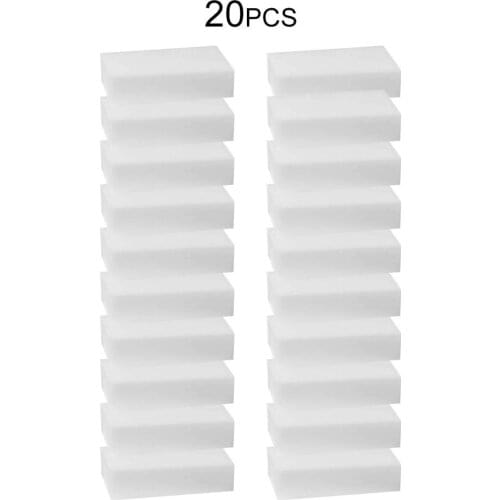 20pcs/lot White Magic Sponge Cleaner Eraser Multi-functional Cleaner Melamine Sponge for Kitchen Bathroom Cleaning 100x60x15mm