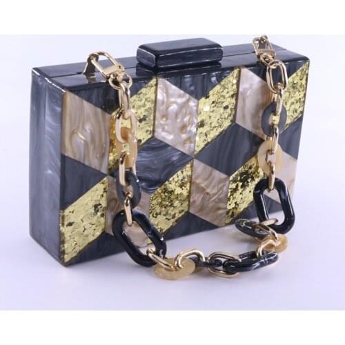 2020 woman evening bag clutch purse dinner bag acrylic marble style clutch bag