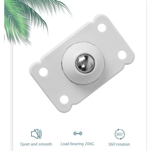 4 Pcs Adhesive Storage Box Roller Universal Furniture Storage Box Roller Self Casters For Cabinet Trash 360° Caster Paste Pully