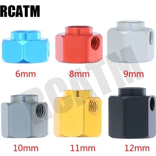 4pcs Aluminium Alloy 12MM Widen Thickening Adapter 6/8/9/10/11/12MM For 1/10 RC Crawler Car Traxxas TRX4 Defender G500 TRX6 G63