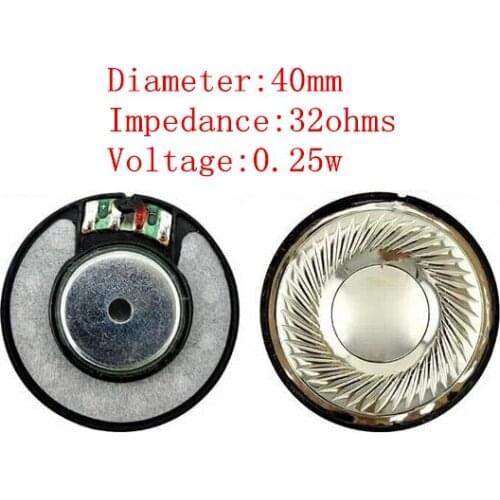 40mm speaker unit Titanium film Tri-band equalization, Vocalis good. bass dive deep. High Frequency not harsh 2pcs