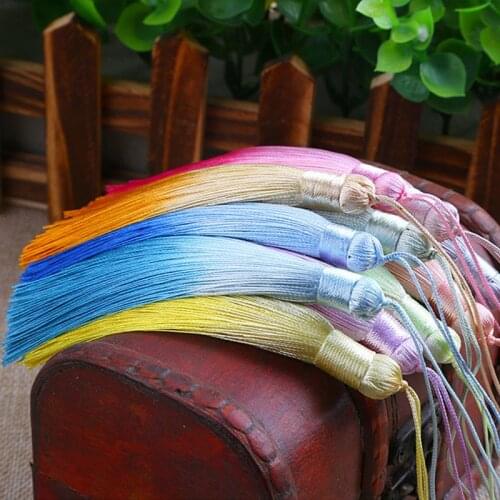 5pcs Fashion Gradient Colorful Charm Tassels High Quality Long Silk Pendant Tassel Fringe Earrings DIY Jewelry Making Accessory