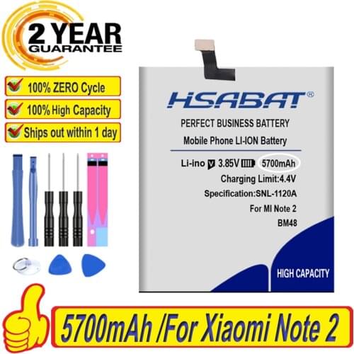HSABAT BM48 5700mAh Battery for Xiaomi Note 2 Note2