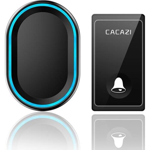 CACAZI Self-powered Wireless Doorbell No Battery US EU UK Plug Smart Home Wireless Chime Doorbell Timbre Inteligente Ringbell