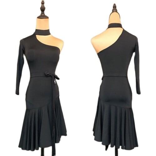Black Dress Women Sexy Latin Dance Dresses Designer Clothes Salsa Dance Outfit Ballroom Dance Costume Tap Dance Wear JL2535