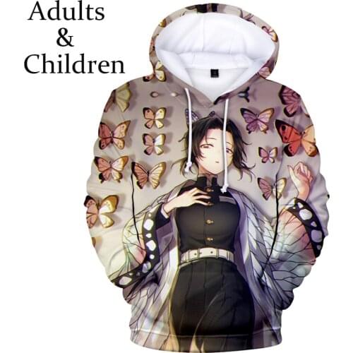 Ghost Blade Kids Fashion Harajuku Wind Boys Girls 3D Hoodies Men Women Pop 3D Hooded Demon Slayer Autumn winter Sweatshirts Tops