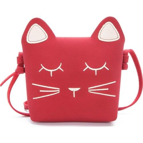 PU Children Crossbody Bags Mini Toddler Shoulder Bag Animal Cat Messenger Bag for Girl Cute Baby Handbag Kids Kindergarten Purse