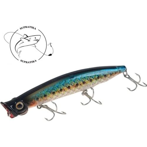 13.5G/11CM Artificial Topwater Popper Plastic Fishing Bait 3D High Simulation Eyes Floating Wobblers Fishing Lure Hard Bait