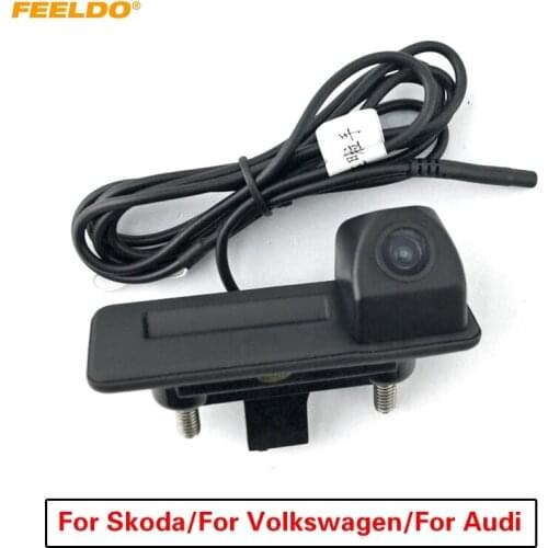 FEELDO 1Set For Skoda Octavia Fabia Audi A1 VW Passat Touareg Car Rear View Camera Car Parking Camera Trunk Handle Camera